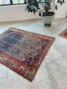 Bamshad, antique Persian Malayer rug, 4' 9" X 5' 11"