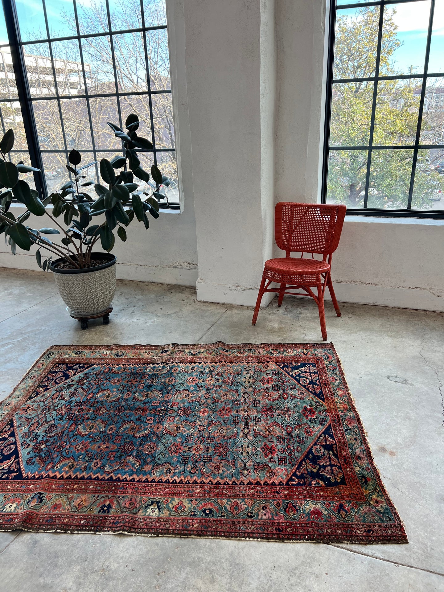 Bamshad, antique Persian Malayer rug, 4' 9