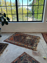 Load image into Gallery viewer, Anousheh, old Kurdish tribal rug, 3’7 x 4’11
