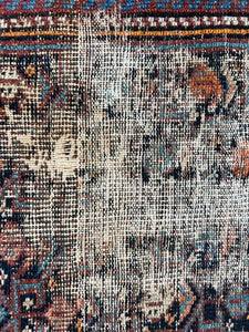 Anousheh, old Kurdish tribal rug, 3’7 x 4’11