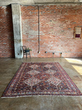 Load image into Gallery viewer, Chehrazar, Antique Khamseh tribal rug, 1920s, 6’9 x 9’10