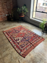 Load image into Gallery viewer, Vadood, antique Afshar tribal rug, 4x5’