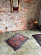 Load image into Gallery viewer, Ara, Antique Persian Lilian scatter rug, 3 x 3'6