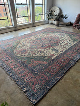 Load image into Gallery viewer, Maryam, antique Persian Heriz/Serapi, 14'4 x 15'