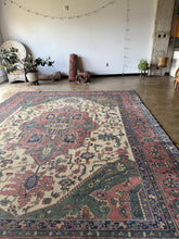 Load image into Gallery viewer, Maryam, antique Persian Heriz/Serapi, 14'4 x 15'