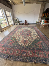 Load image into Gallery viewer, Maryam, antique Persian Heriz/Serapi, 14'4 x 15'
