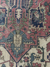 Load image into Gallery viewer, Maryam, antique Persian Heriz/Serapi, 14'4 x 15'