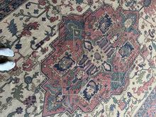 Load image into Gallery viewer, Maryam, antique Persian Heriz/Serapi, 14'4 x 15'