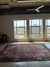 Load image into Gallery viewer, Lina, vintage Persian Heriz, 7'7 x 10'11