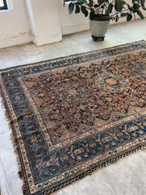 Load and play video in Gallery viewer, Hedieh, antique Persian tribal Qashqai rug, 6’9 x 9’9
