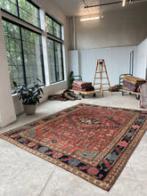 Load image into Gallery viewer, Baha, antique Persian Heriz/Serapi, 8’9 x 11’3