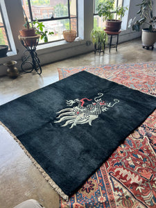 Jigme, Tibeton dragon rug, 5' x 5' 10"