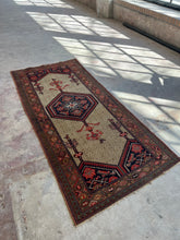 Load image into Gallery viewer, Jannat, antique camel hair Persian tribal rug, 3 x 6’9
