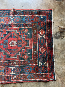 Mendel, vintage Persian Heriz runner 3’2 x 11’5