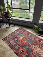 Load image into Gallery viewer, Mendel, vintage Persian Heriz runner 3’2 x 11’5
