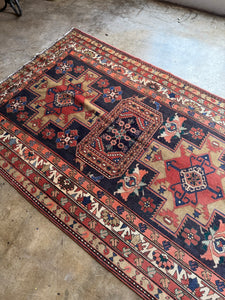 Kamran, antique Persian Ardabil runner, 4’7-10’4