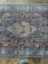 Load image into Gallery viewer, Ruhi, vintage Kashmir scatter rug, 4’6 x 7’6
