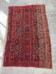 Farrokh, antique Turkomen tribal rug, 3’3 x 5