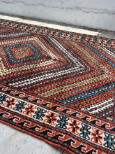 Load image into Gallery viewer, Neda, vintage 1940s, Caucasian tribal rug, 3’6 x 6’7
