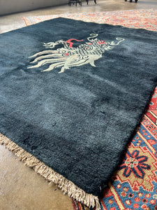 Jigme, Tibeton dragon rug, 5' x 5' 10"