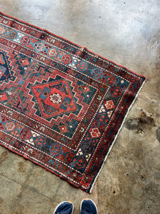 Mendel, vintage Persian Heriz runner 3’2 x 11’5