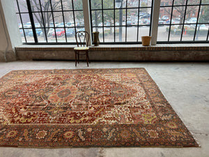 Banu, vintage Persian Heriz, 8’6 x 11’6