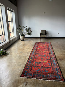 Zari, antique Persian Malayer runner, circa 1920s, 3’10 x 12’8