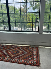 Load image into Gallery viewer, Neda, vintage 1940s, Caucasian tribal rug, 3’6 x 6’7
