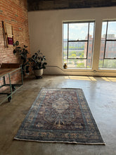 Load image into Gallery viewer, Ruhi, vintage Kashmir scatter rug, 4’6 x 7’6
