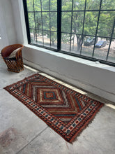 Load image into Gallery viewer, Neda, vintage 1940s, Caucasian tribal rug, 3’6 x 6’7
