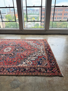 Abtin, vintage Persian Heriz, 7’8 x 11’5