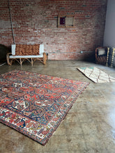 Load image into Gallery viewer, Jabari, Antique Persian Shiraz tribal rug, 7’5 x 9’8
