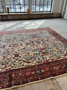Azar, antique Persian Mahal, 8’10 x 10’4
