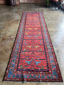 Zari, antique Persian Malayer runner, circa 1920s, 3’10 x 12’8