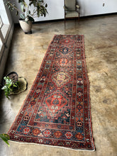 Load image into Gallery viewer, Mendel, vintage Persian Heriz runner 3’2 x 11’5
