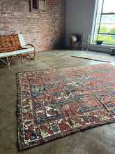 Load image into Gallery viewer, Jabari, Antique Persian Shiraz tribal rug, 7’5 x 9’8
