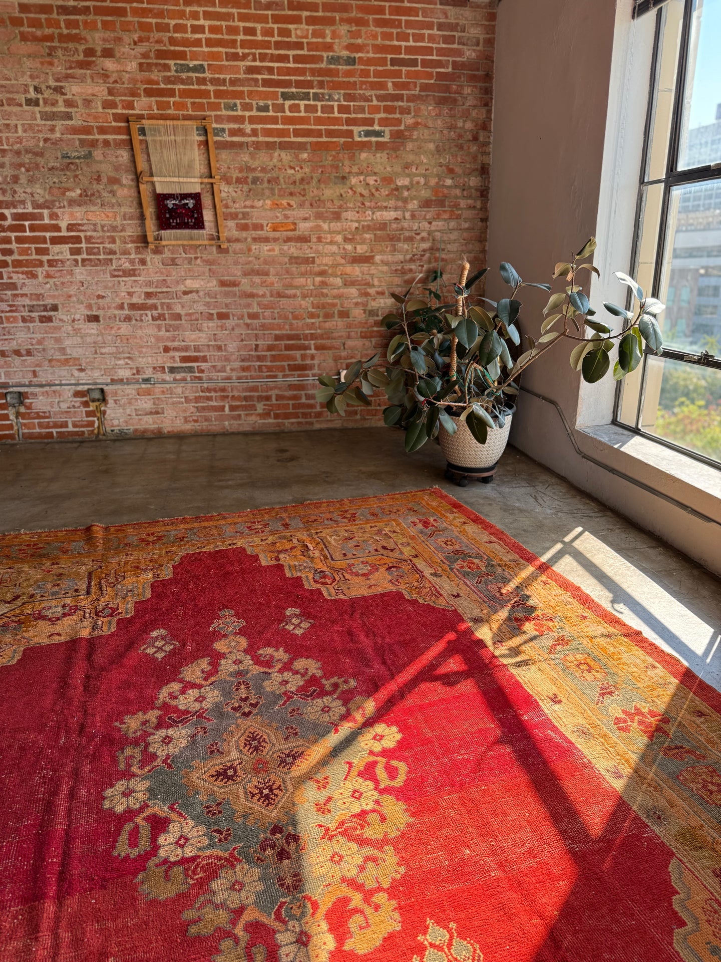 Amira, Antique Turkish Oushak, circa late 1800s, 9'8 x 14'5
