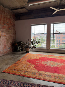 Amira, Antique Turkish Oushak, circa late 1800s, 9'8 x 14'5