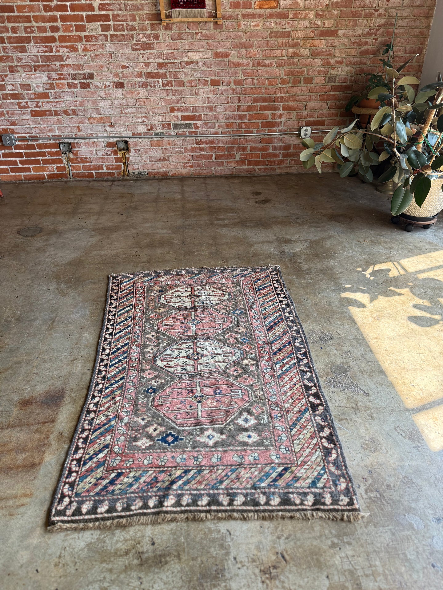 Aram, Antique Shirvan tribal rug, 3'4 x 5'4