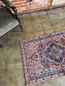 Nazreen, antique Persian Lavar scatter rug, 2'10x4'3
