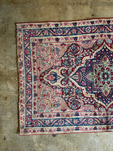 Nazreen, antique Persian Lavar scatter rug, 2'10x4'3