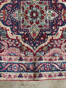 Nazreen, antique Persian Lavar scatter rug, 2'10x4'3