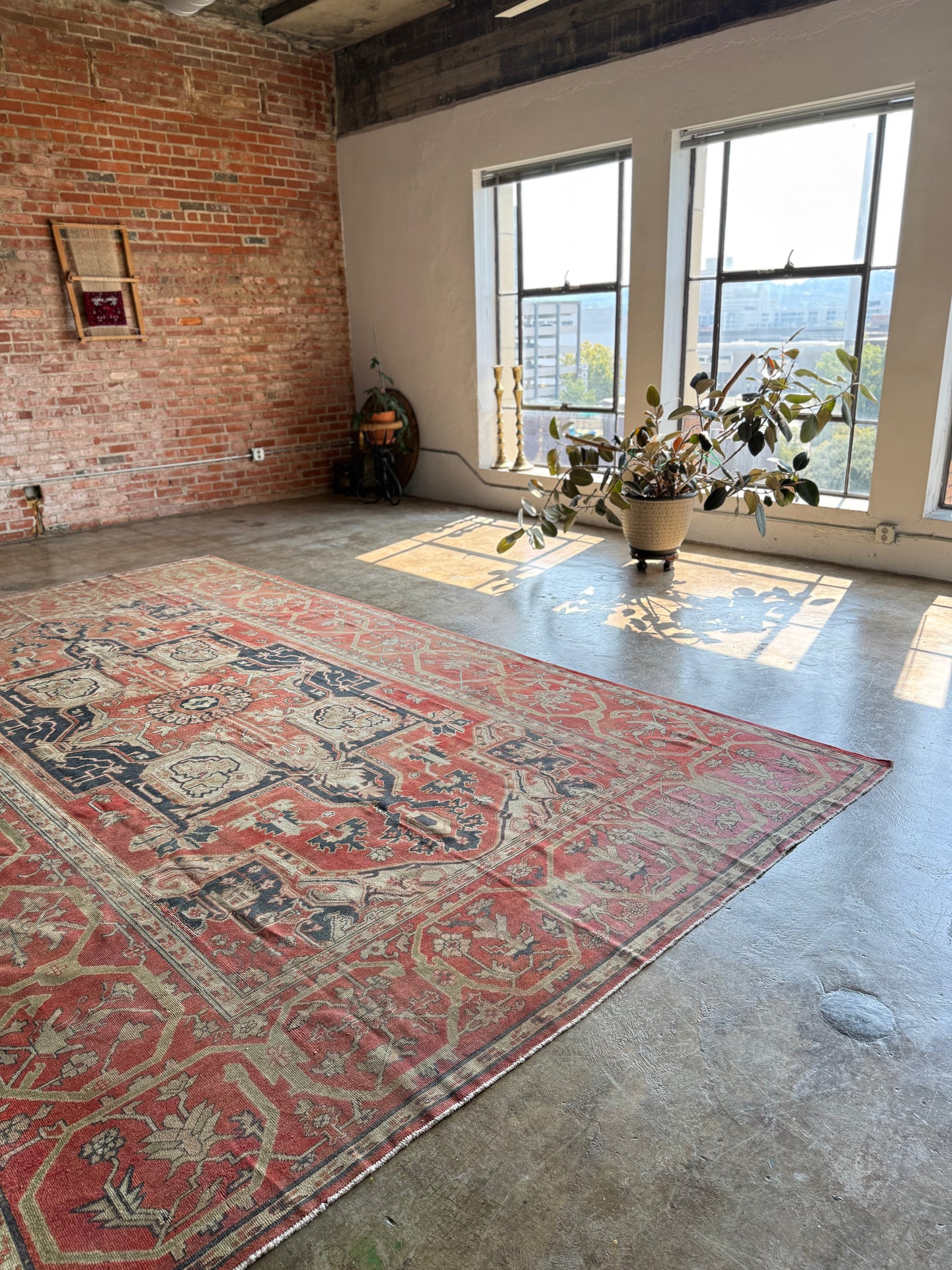 Raha, Antique Persian Serapi/Heriz Rug, 8'6 x 14'3