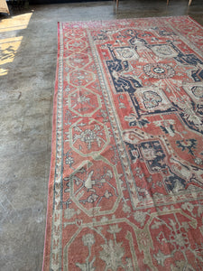 Raha, Antique Persian Serapi/Heriz Rug, 8'6 x 14'3