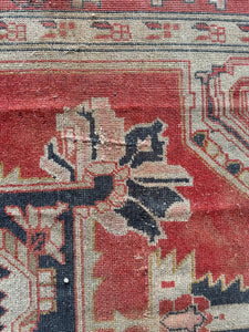 Raha, Antique Persian Serapi/Heriz Rug, 8'6 x 14'3