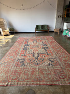Raha, Antique Persian Serapi/Heriz Rug, 8'6 x 14'3