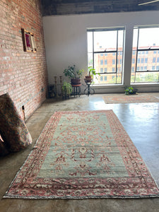 Babouna, antique Kurdish floral rug