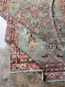 Babouna, antique Kurdish floral rug