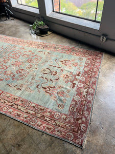 Babouna, antique Kurdish floral rug