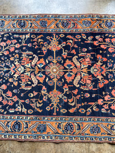 Payvand, Antique Sarouk circa 1920s, 4’2 x 6’8